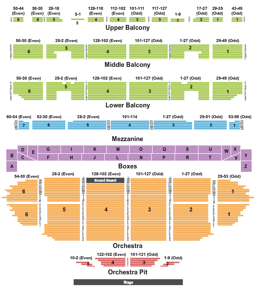 Fabulous Fox Theatre Hamilton Seating Chart